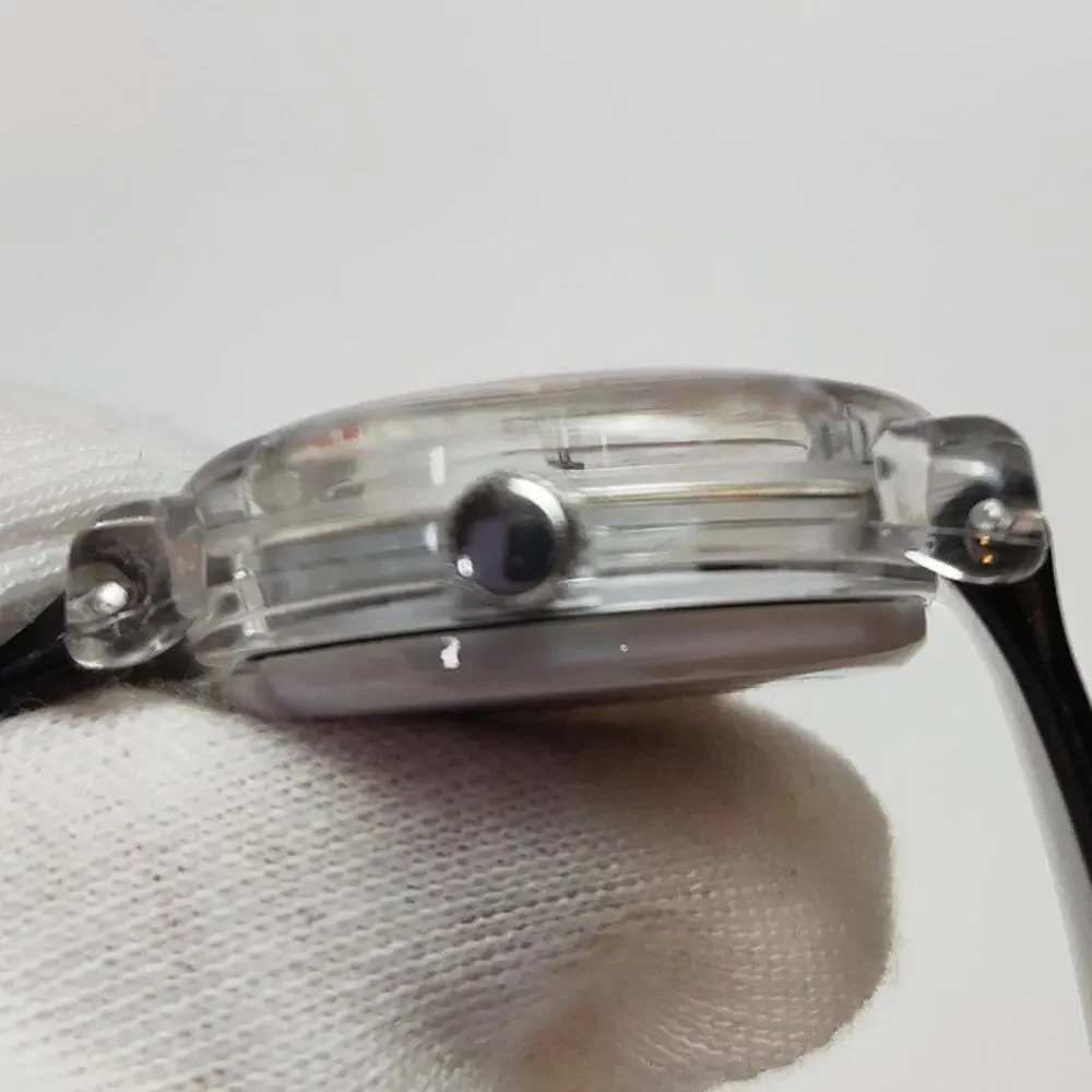Disney Mickey Mouse Clear Case Watch Mickey Seconds Hand